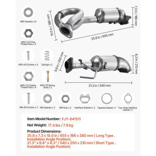 Catalytic Converter 2 Pack Compatible with 20122017 Jeep Wrangler 36L