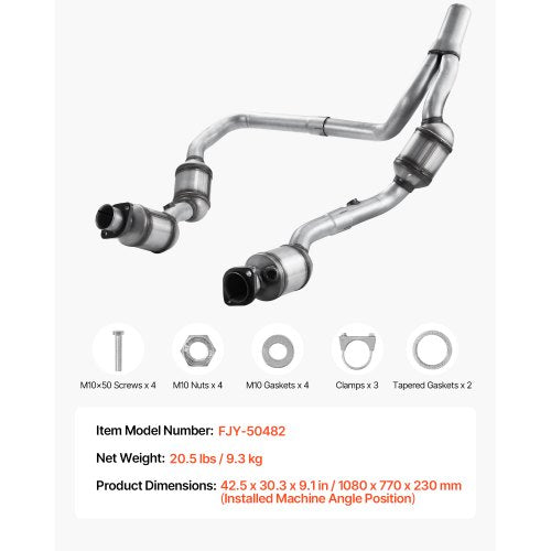 Catalytic Converter 2 Pack Compatible with 20072009 Jeep Wrangler 38L