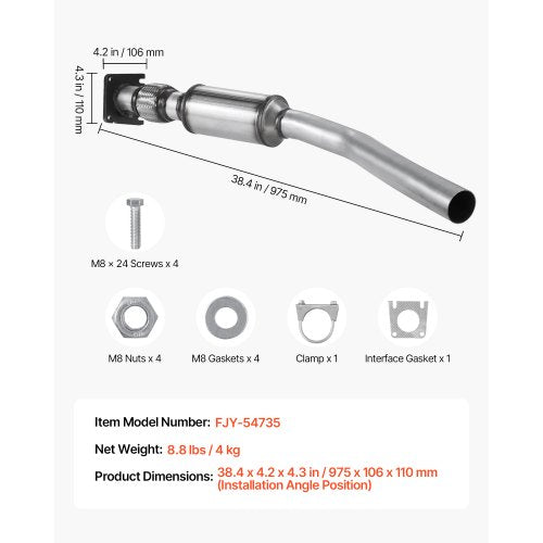 Catalytic Converter Compatible with Chrysler 200 SebringDodge Avenger