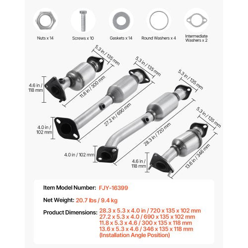 Catalytic Converter Compatible with Nissan Frontier NV1500 NV2500 NV3500