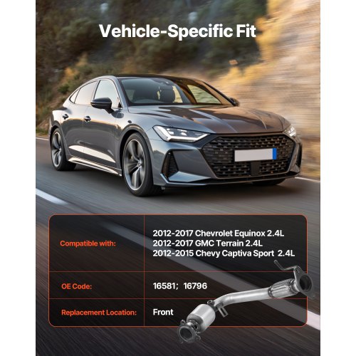 Catalytic Converter Compatible with Chevrolet EquinoxGMC TerrainChevy