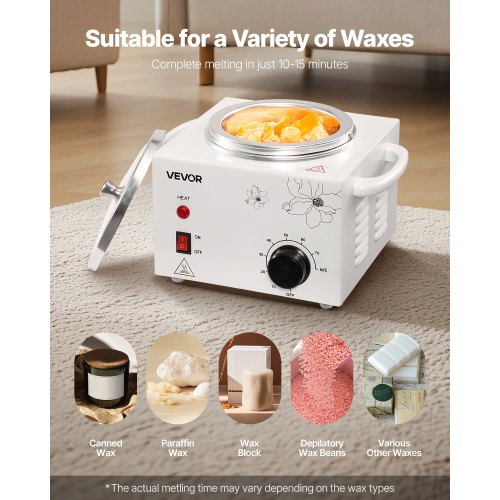 Single Wax Warmer 600ML Professional Wax Warmer for Hair Removal 32 to 176