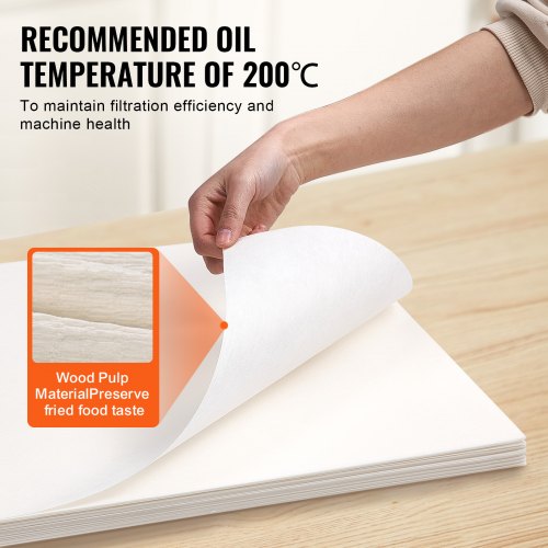 Fryer Filter Paper 100 Sheets 193 x 161 Replacement Deep Fryer Filter