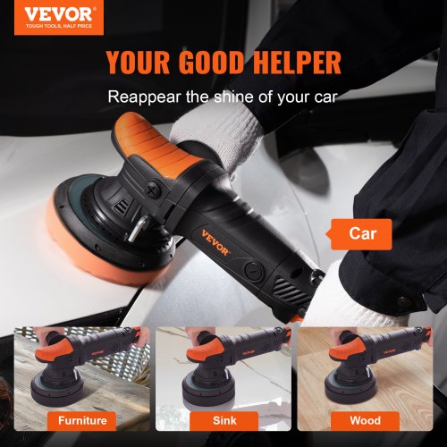 Buffer Polisher 6Inch Random Orbital Polisher for Car Detailing 6