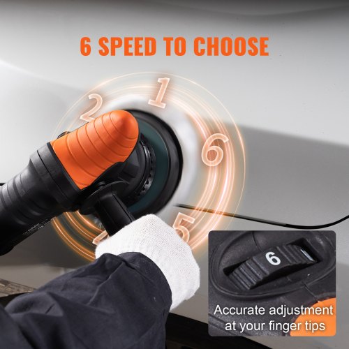 Buffer Polisher 6Inch Random Orbital Polisher for Car Detailing 6