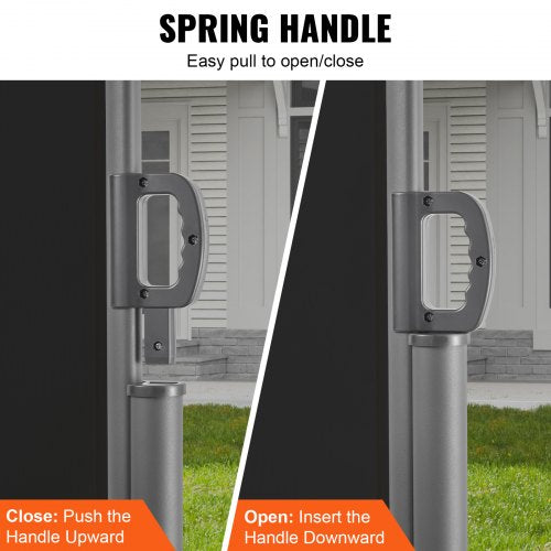 Retractable Side Awning 71x 118 Aluminum Outdoor Privacy Screen 280g
