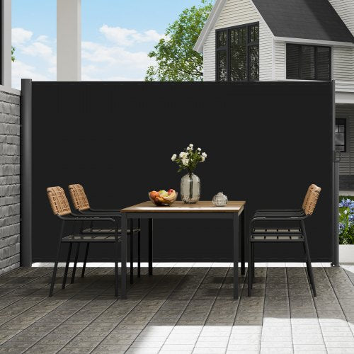 Retractable Side Awning 71x 118 Aluminum Outdoor Privacy Screen 280g