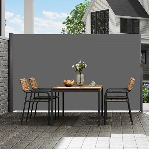 Retractable Side Awning 71x 118 Aluminum Outdoor Privacy Screen 280g