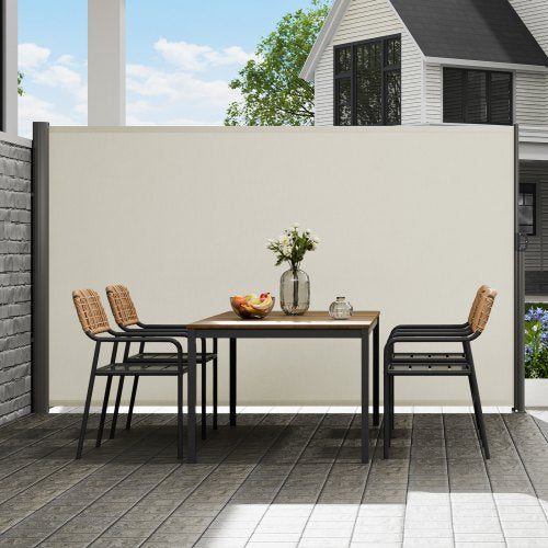 Retractable Side Awning 71x 118 Aluminum Outdoor Privacy Screen 280g
