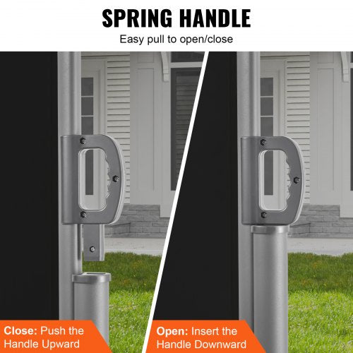 Retractable Side Awning 71x 236 Aluminum Outdoor Privacy Screen 280g