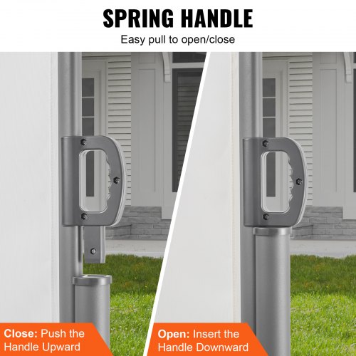 Retractable Side Awning 71x 236 Aluminum Outdoor Privacy Screen 280g