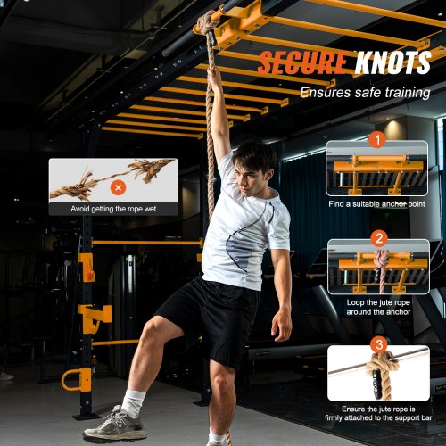 Gym Climbing Rope 1 Diameter 100 ft Length Gym Fitness Training Rope Gym
