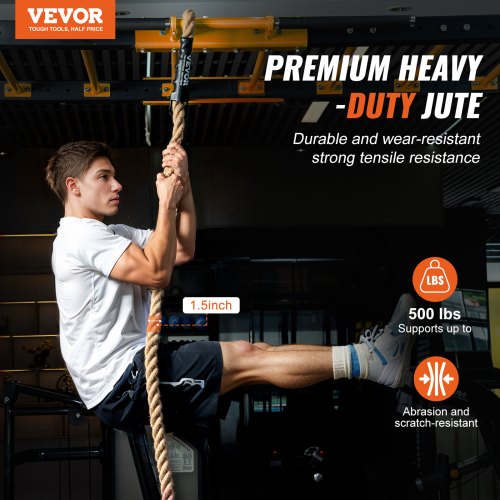 Gym Climbing Rope 15 Diameter 25 ft Length Gym Fitness Training Rope Gym
