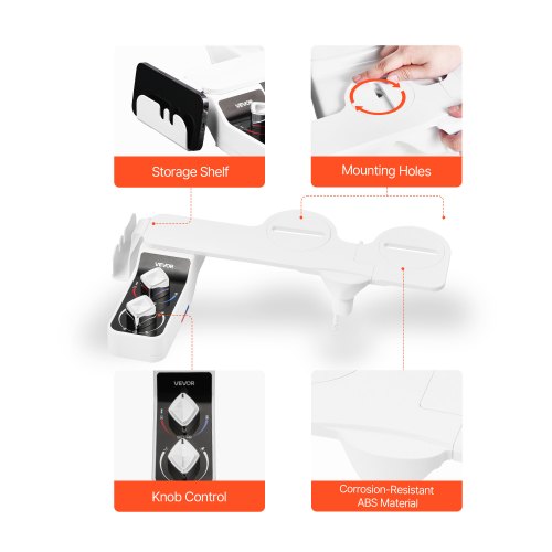 Bidet Attachment for Toilet Hot Cold NonElectric Water Sprayer – Dual