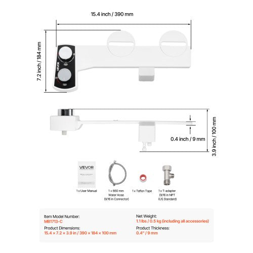 Bidet Attachment for Toilet NonElectric Bidet Toilet Seat Attachment –
