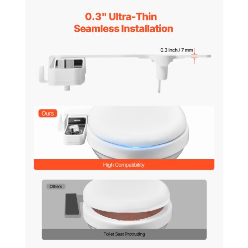 Bidet Attachment for Toilet 03 Ultra Thin Bidet Toilet Seat Attachment –