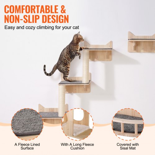Wall Mounted Cat Shelves Cat Wall Shelves and Perches with Jumping Boards