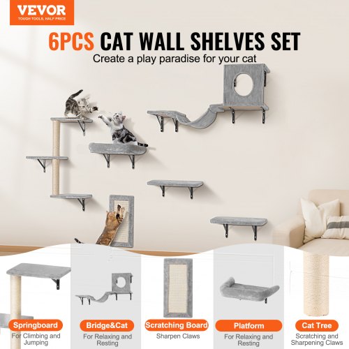 Wall Mounted Cat Shelves Cat Wall Shelves and Perches with Jumping Boards