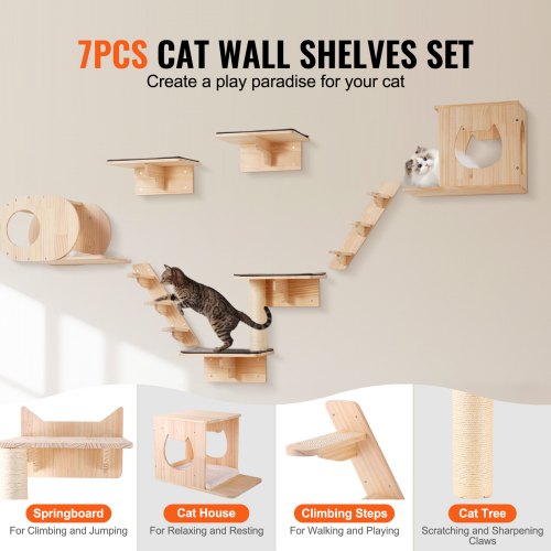 Wall Mounted Cat Shelves Cat Wall Shelves and Perches with Jumping Boards