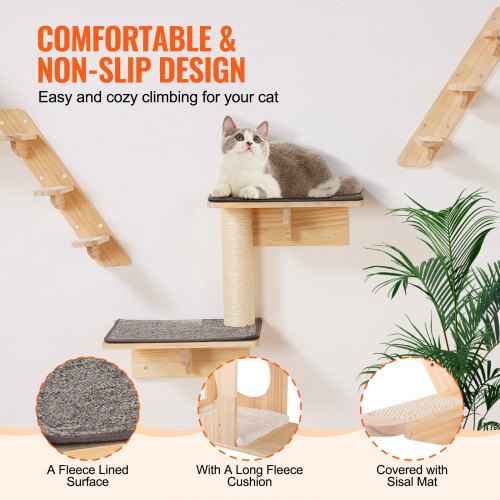 Wall Mounted Cat Shelves Cat Wall Shelves and Perches with Jumping Boards