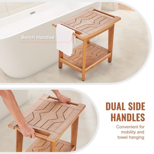 Poly Lumber Shower Bench 21 x 14 x 18.5 in Shower Stool Chair for Bathroom –