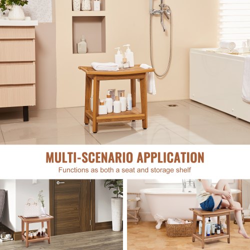 Poly Lumber Shower Bench 21 x 14 x 18.5 in Shower Stool Chair for Bathroom –