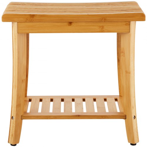 Bamboo Shower Bench 191 x 113 x 18.3 in Waterproof Shower Stool Chair