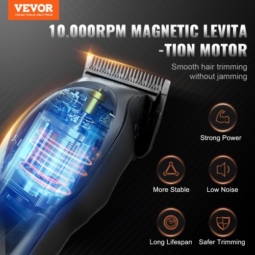 Hair Clipper for Men with Magnetic Motor 10000RPM Cordless Barber Clipper