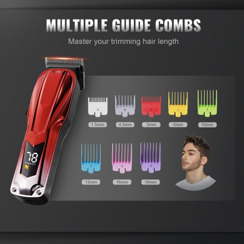 Professional Hair Clipper for Men Cordless Barber Clipper with 6800RPM