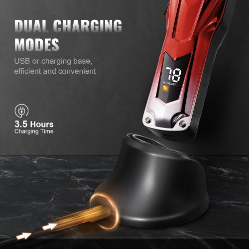 Professional Hair Clipper for Men Cordless Barber Clipper with 6800RPM