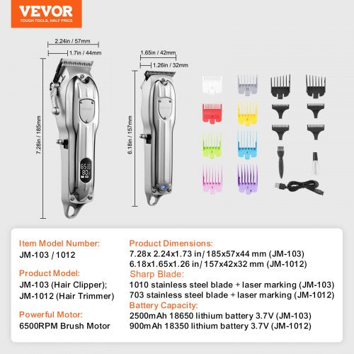 Professional Hair Clipper for Men Cordless Barber Clippers and Trimmers