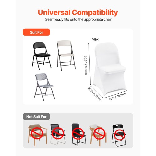 Stretch Spandex Folding Chair Covers Universal Fitted Chair Cover