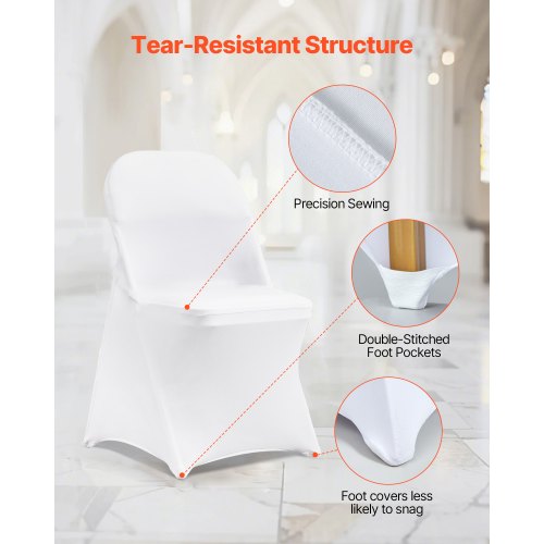 Stretch Spandex Folding Chair Covers Universal Fitted Chair Cover