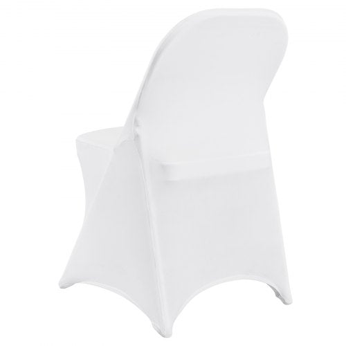White Stretch Spandex Chair Covers – 30 PCS Folding Kitchen Chairs Cover