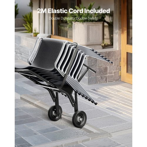 Folding Chair Rack 150 LBS Capacity Heavyduty Chair Cart for Stacking 10