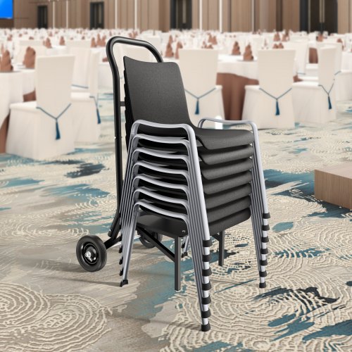 Folding Chair Rack 150 LBS Capacity Heavyduty Chair Cart for Stacking 10