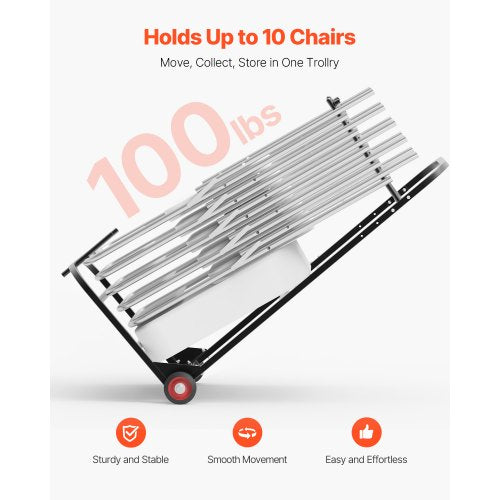 Folding Chair Rack 100 LBS Capacity Heavyduty Chair Cart for Hanging 10