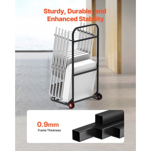 Folding Chair Rack 100 LBS Capacity Heavyduty Chair Cart for Hanging 10