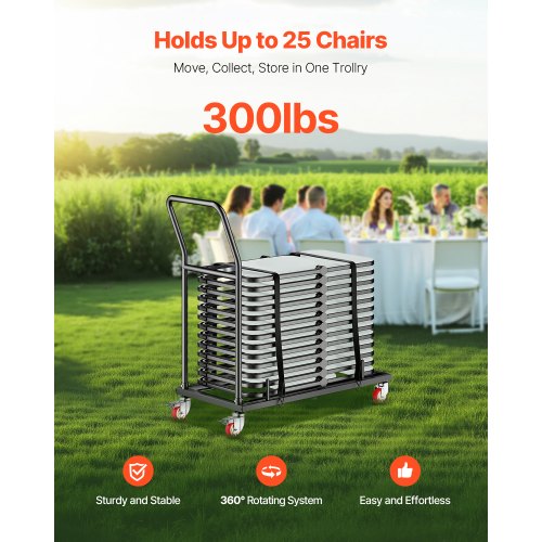 Folding Chair Rack 300 LBS Capacity Lshape Horizontal Placement Chair