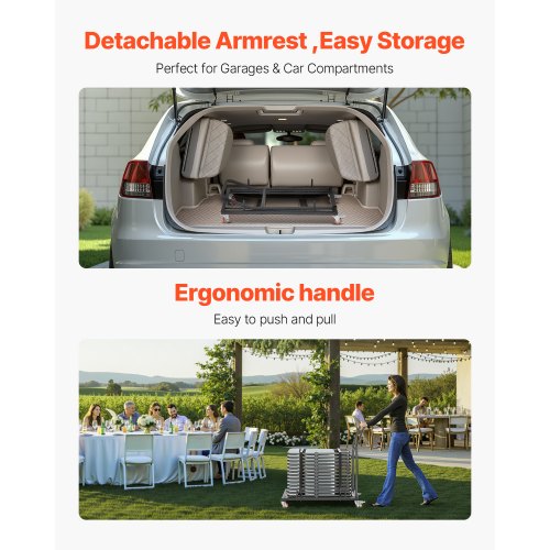 Folding Chair Rack 300 LBS Capacity Lshape Horizontal Placement Chair