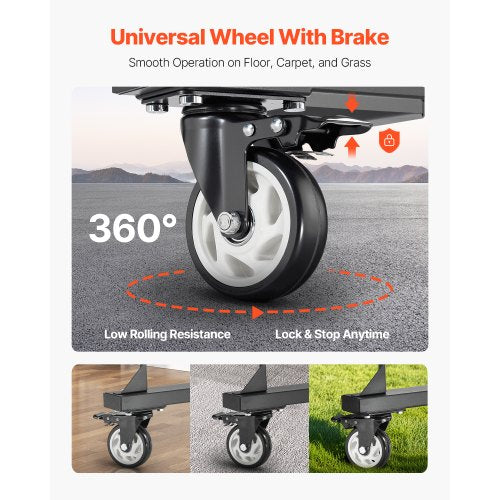Folding Chair Rack 800 LBS Capacity Heavyduty Chair Cart for 84 Chairs