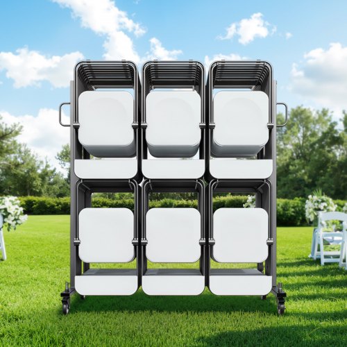 Folding Chair Rack 800 LBS Capacity Heavyduty Chair Cart for 84 Chairs