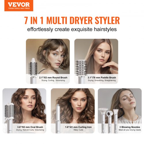 Hair Styler Dryer Brush 7in1 Professional Multi Styler 110000RPM