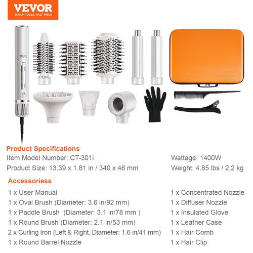 Hair Styler Dryer Brush 7in1 Professional Multi Styler 110000RPM