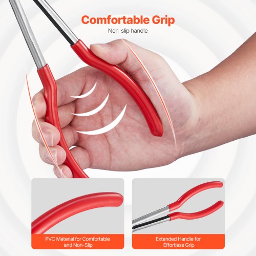 5Piece Needle Nose Pliers 11 in Long Needle Nose Pliers Set Diagonal