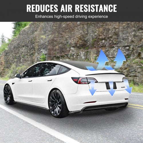 GT Wing Car Spoiler 48.2 inch Spoiler Compatible with Tesla Model 3 High