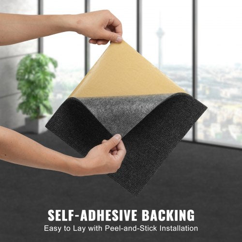 Carpet Tiles Peel and Stick 12” x 12” Squares Self Adhesive Carpet Floor