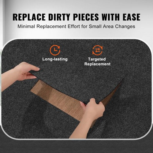 Carpet Tiles Peel and Stick 12” x 12” Squares Self Adhesive Carpet Floor