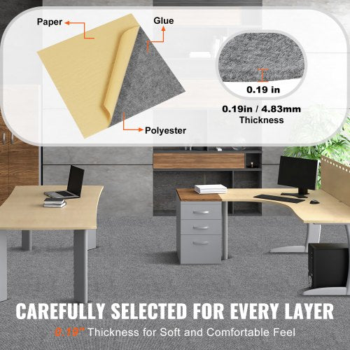 Carpet Tiles Peel and Stick 12” x 12” Squares Self Adhesive Carpet Floor