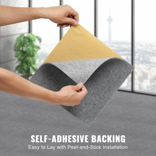 Carpet Tiles Peel and Stick 12” x 12” Squares Self Adhesive Carpet Floor